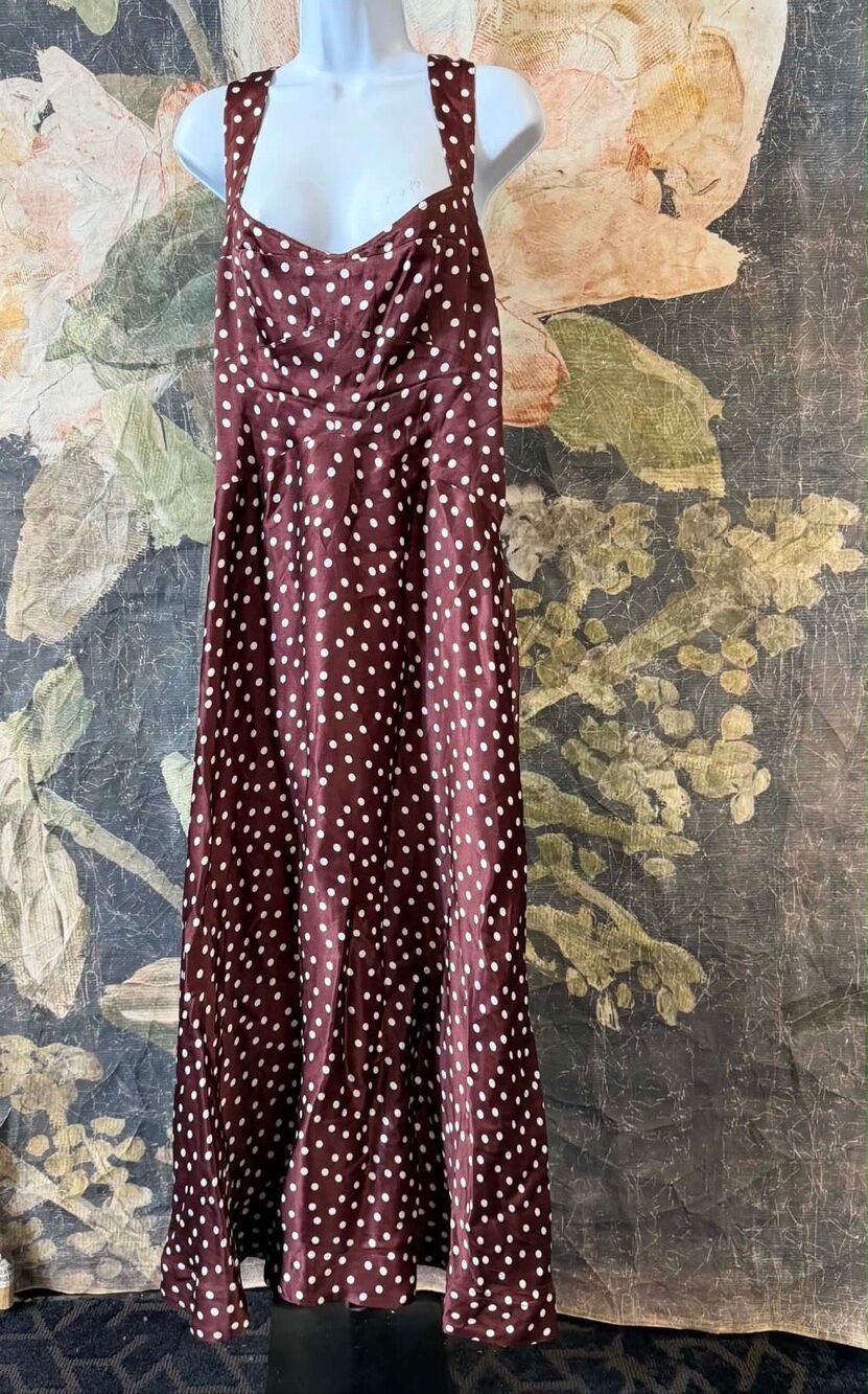 New Anthropologie Jocelyn Sleeveless Slip Midi Dress by Maeve Size L - Picture 7 of 11